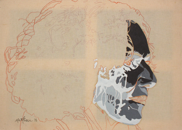 Anna De Sandre - William Mathieu - Huile et crayon sur toile - 2015 - 50 x 70 cm